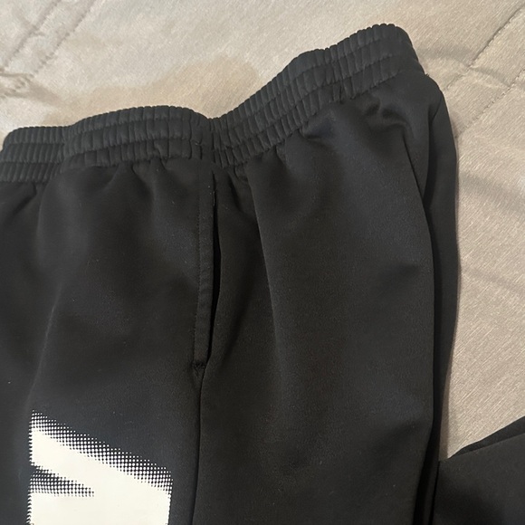 Nike Kids Black Sweatpants with White Logo - Picture 6 of 6